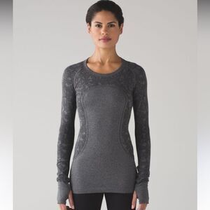 Lululemon Athletica Swiftly Gray Fitted Long Sleeve Tshirt
